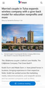 Married couple in Tulsa expands wireless company with a give-back model for education nonprofits and more