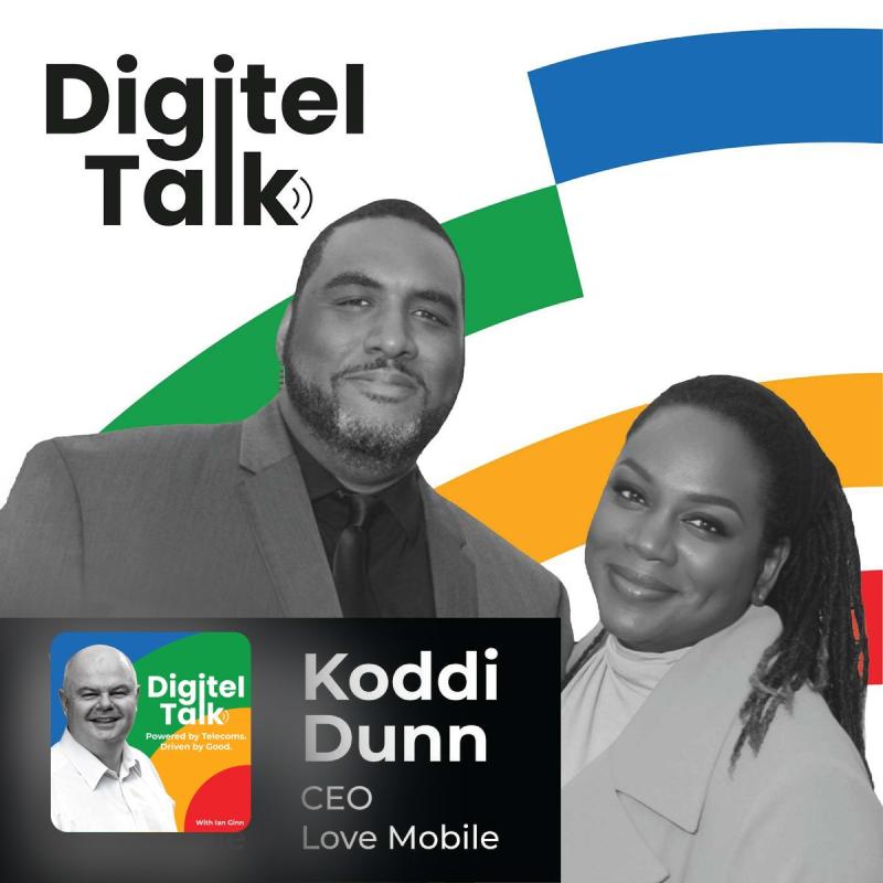 Wade Dunn Jr. and Koddi Dunn, co-founders of Love Mobile, featured on the Digitel Talk podcast with host Ian Ginn