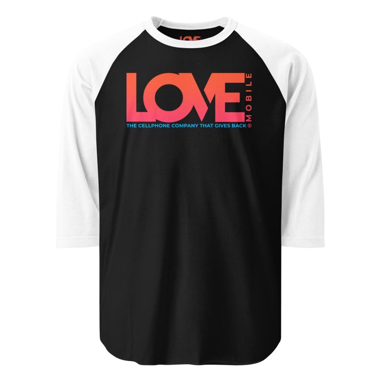 LOVE Mobile 3/4 sleeve raglan shirt