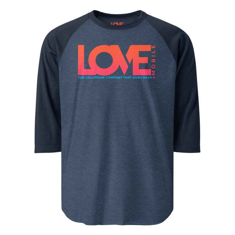 LOVE Mobile 3/4 sleeve raglan shirt
