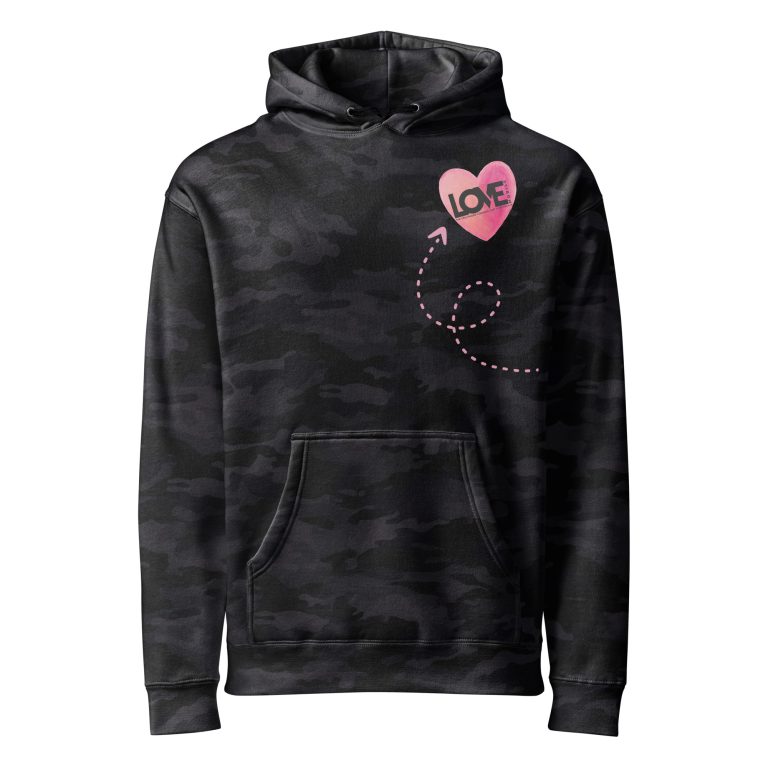 LOVE Heart Heavyweight Hoodie — Soft Fleece, Relaxed Fit, Built to Give Back