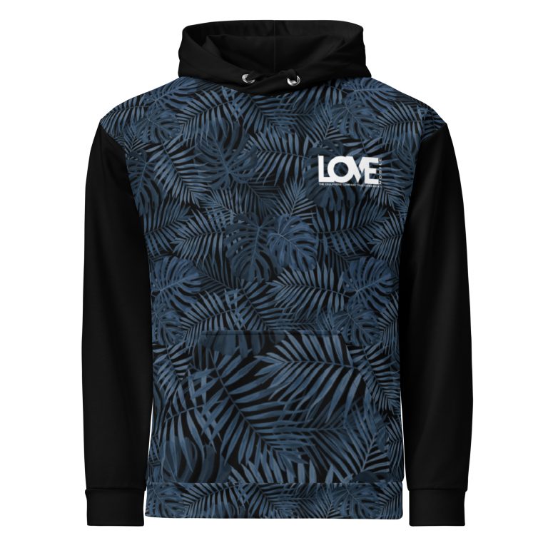 LOVE Unisex Hoodie — Recycled Fabric, Brushed Fleece Interior, Sizes 2XS–6XL, Built to Give Back