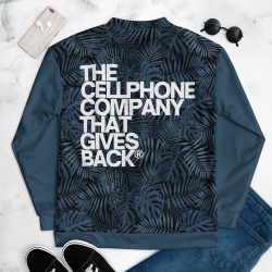 LOVE Palm Print Track Jacket — Brushed Fleece Lining, Statement Back, Built to Give Back