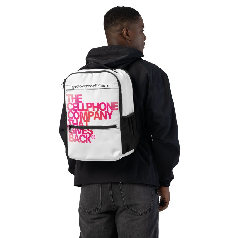 LOVE Utility Backpack — Laptop Pocket, All-Over Print, Built to Give Back