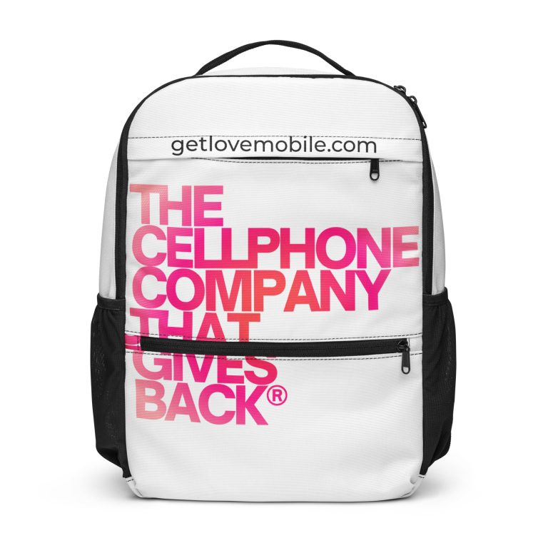 LOVE Utility Backpack — Laptop Pocket, All-Over Print, Built to Give Back