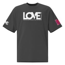 LOVE Oversized Faded Tee — Garment-Dyed Vintage Streetwear, Built to Give Back