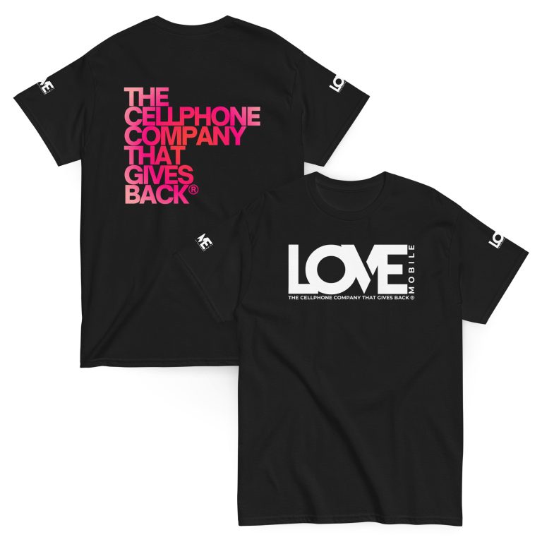LOVE (BIG) Unisex Classic Tee — Structured Cotton Fit, Sizes S–5XL, Built to Give Back