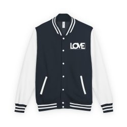 LOVE Heavyweight Letterman Jacket — Classic Varsity Style, Built to Give Back