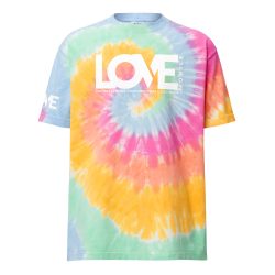 LOVE Oversized Tie-Dye Tee — Heavyweight Streetwear Staple, Built to Give Back