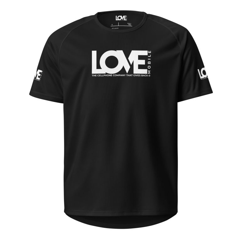 LOVE Unisex Sports Jersey — Breathable Mesh, Relaxed Athletic Fit, Built to Give Back