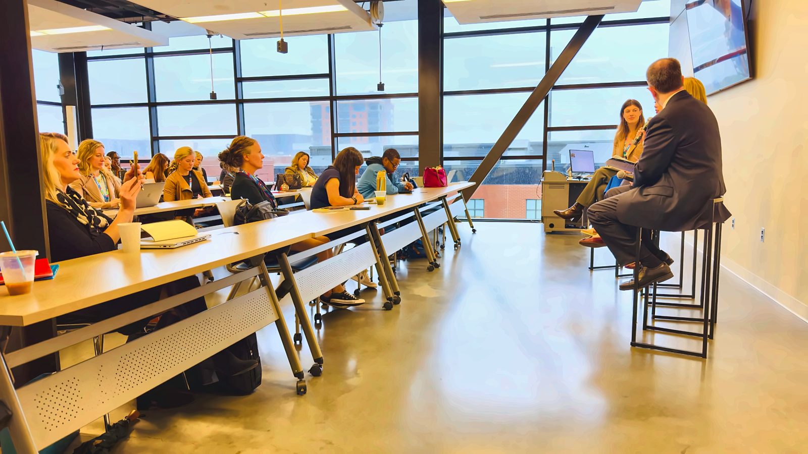 Attendees and panelists in a workshop session at Aspen Ideas: Economy 2026 in Tulsa