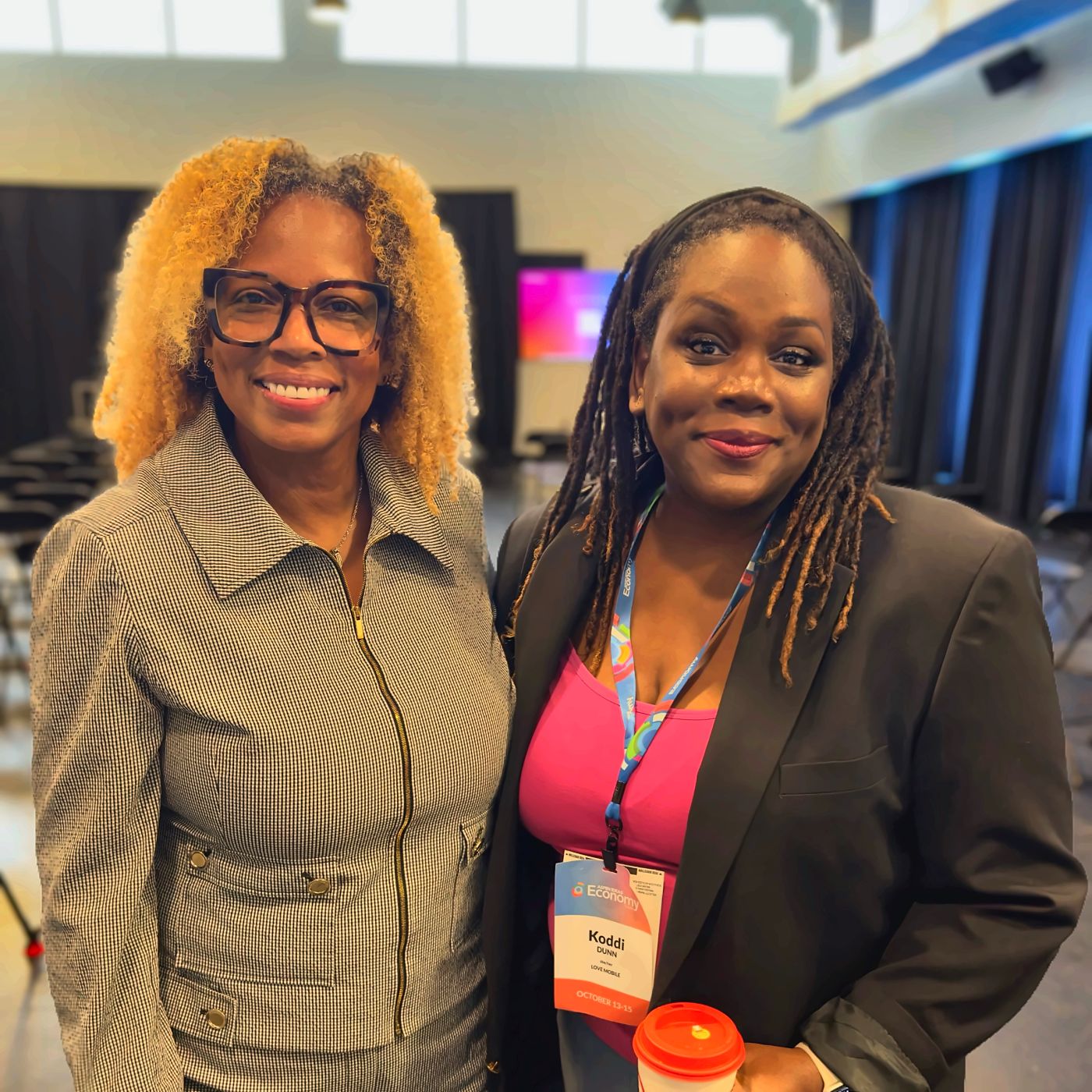 Koddi Dunn of Love Mobile® with Nedra Dickson, Interim President and CEO of WBENC, at Aspen Ideas: Economy 2026 in Tulsa